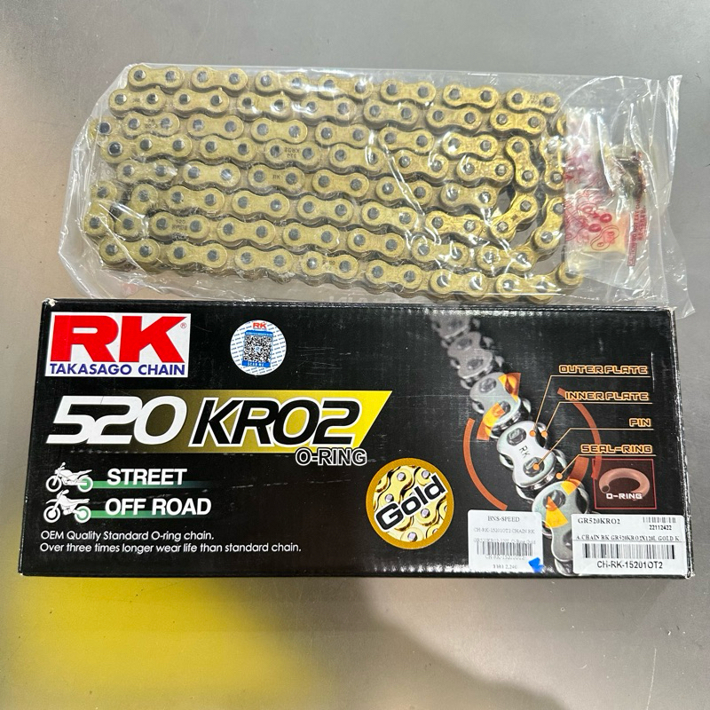 โซ่ RK 520KRO2 120L O-ring แท้ญี่ปุ่น