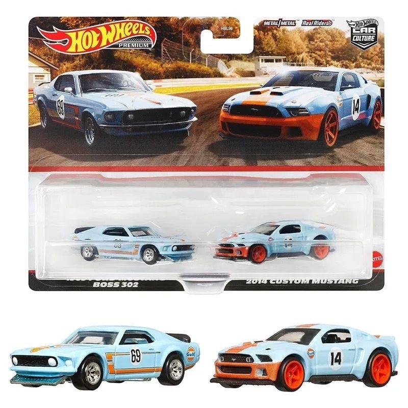 Hot Wheels Car Culture 1969 Ford Mustang Boss 302 + 2014 Custom Mustang