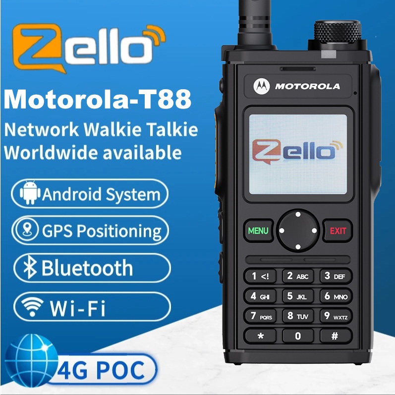 5000KM Zello Radio Motorola T92 การสื่อสารทางไกล WiFi/4G Network Profesional Powerful Internet Globa