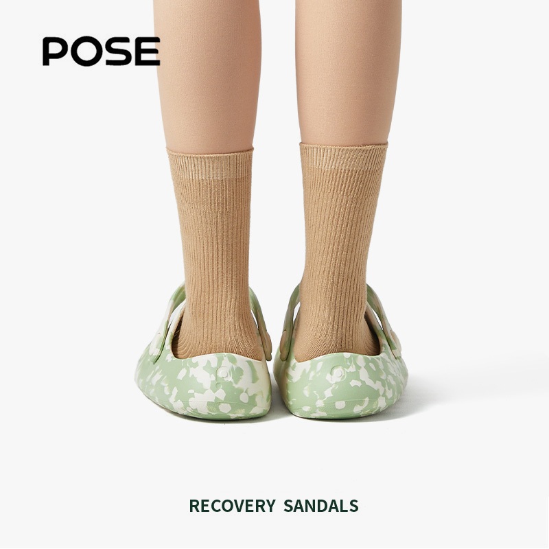POSE little bean รองเท้าหัวโต สาวๆ เก๋ๆ ก็ใส่รองเท้าแตะได้ รองเท้าแฟชั่นสำหรับไปทะเลและฤดูร้อนP2247517