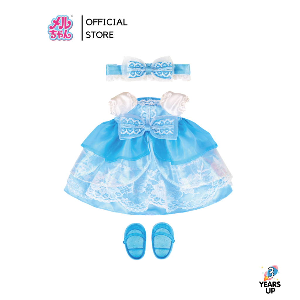 ชุดเจ้าหญิงเมลจังสีฟ้า MELL CHAN® ชุดตุ๊กตา ลิขสิทธิ์แท้ Doll Blue Ribbon Princess Dress ของเล่นเด็ก
