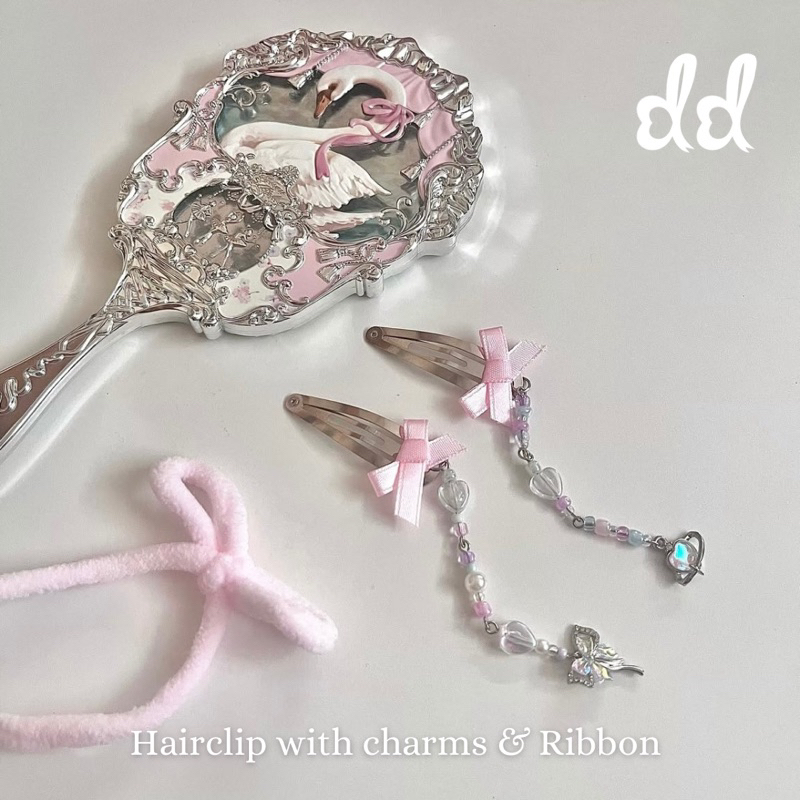 กิ๊บลูกปัดติดโบว์ กิ๊บแฮนด์เมด สไตล์เจ้าหญิง น่ารัก Dear Dollette