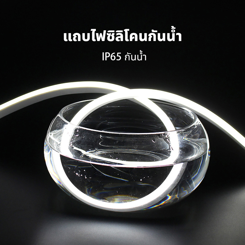 ไฟแถบนีออน neon flex LED ดัดงอได้ ยาว3/5/10ม สีสวยกันน้ำแรงดัน 220V รวมถึงปลั๊ก 5 สีให้เลือก ต่อปลั๊กให้พร้อมใช้งาน - รูปที่ 2