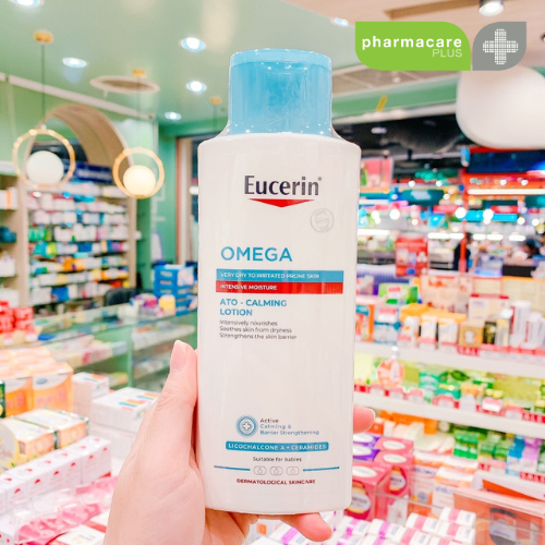 ✨แท้  Lotใหม่✨Eucerin OMEGA ATO-CALMING LOTION 250 ml สำหรับผู้ที่มีปัญหาผิวแห้ง แดง คันจากผื่นภูมิแพ้
