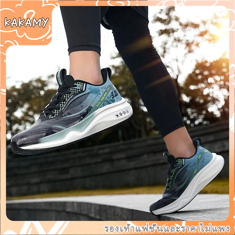 KAKAMY รองเท้าผ้าใบ ส่งไวจากไทย รองเท้าผ้าใบผู้ชาย เทรนดี้ ผ้าตาข่าย ระบายอากาศ ผูกเชือกด้านหน้า พื้นนุ่ม #1/18