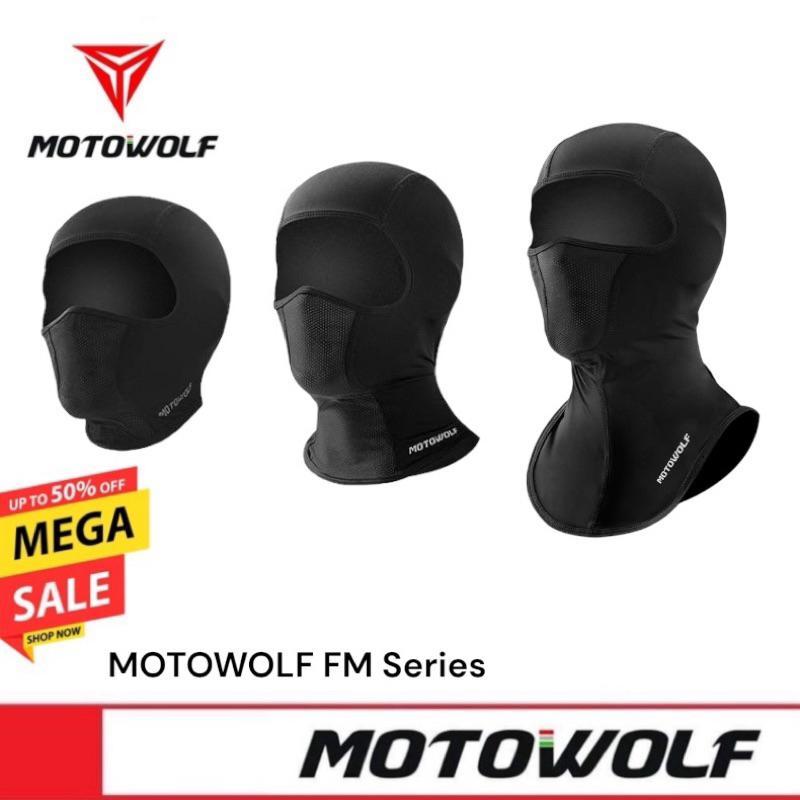 MOTOWOLF FM1 Series โม่ง ผ้าโม่งสำหรับใส่ขับขี่มอเตอร์ไซด์ รุ่นใหม่ ‼️ เหมาะใช้ร่วมกับ Mask ใส่สบายหายใจสะดวก