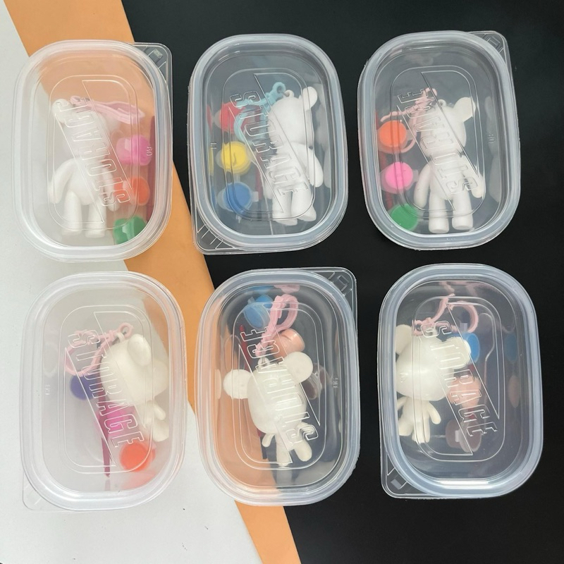 (12 ชิ้น) No.327  ตุ๊กตาระบายสีพร้อมสีและพู่กัน มีพวงกุญแจ คละสี/ลาย สุ่มกล่อง ราคา ถูกที่สุด ดีลบีเคเค แกลเลอรีภาพที่ 2