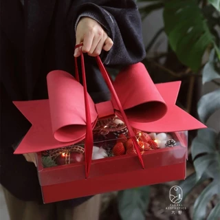 กล่องของขวัญ ตรุษจีน วันวาเลนไทน์ ใส่ของขวัญ วันสำคัญวันครบรอบ โบว์ใหญ่ กล่องคริสต์มาส
