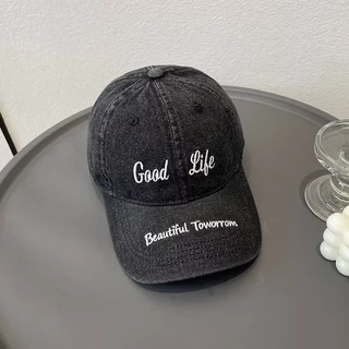 หมวกแก๊ปเบสบอลผ้ายีนส์ ปักGood Life มี 3 สี