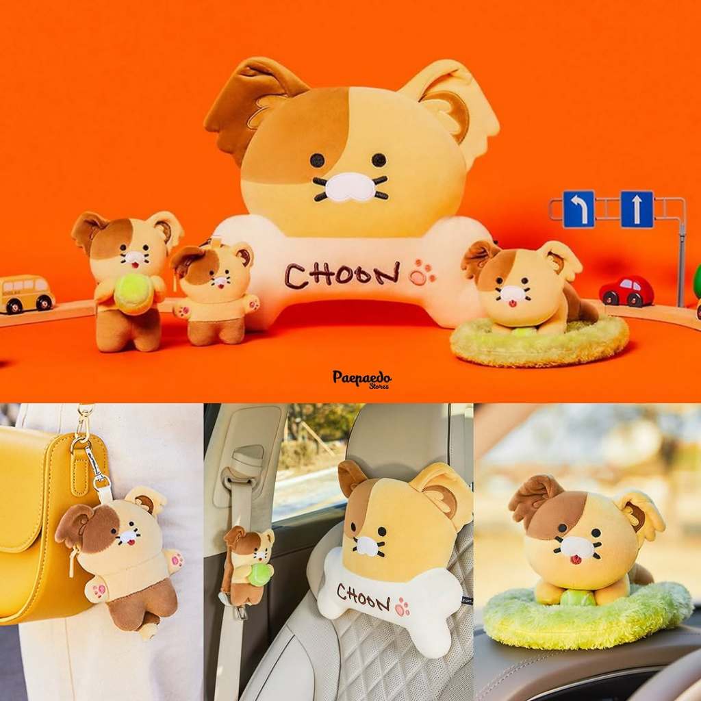 พร้อมส่ง✨Car Accessories Puppy Choonsik ตุ๊กตาฟอกอากาศ/เคสพวงกุญแจสมาทคีย์/ หมอนรองคอ cover belt น้ำหอมติดรถและอื่นๆ ราคา ถูกที่สุด ดีลบีเคเค