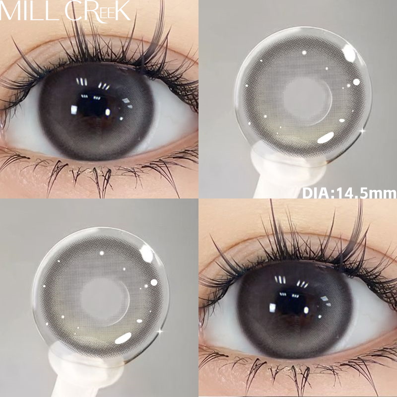 [จัดส่ง2-3วัน]Mill Creek คอนแทคเลนส์ ธรรมชาติ 14.5mm12 เดือน คอนแทคเลนส์สีสบายตา L เลนส์ แต่งหน้า