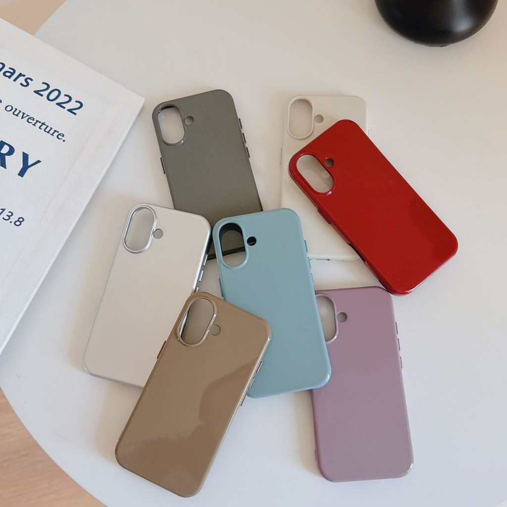 [i16] พร้อมส่ง 🎨 7สี S1364 เคสไอโฟน เคสสีพื้น กลิตเตอร์ บุกำมะหยี่ สำหรับ Iphone รุ่น I11-16PROMAX