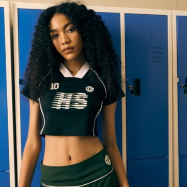 Highschool Sports Collection 2024 Crop T-shirt เสื้อบอลครอปคอกลม -TPG06183