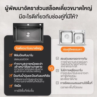 ซิงค์ล้างแบบฝัง ซิงค์ล้างจาน ซิ้งอ่างล้างจาน ซิงค์ครัว อ่างล้างจาน อ่างล้างจานสแตนเลส สแตนเลสหนาขึ้น 304