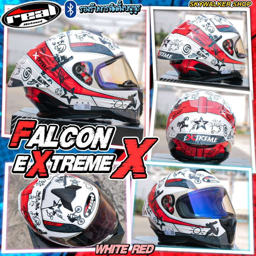 หมวกกันน็อค Real Falcon รุ่นใหม่ล่าสุด Robotech/Extreme รองรับการติดตั้งบลูทูธ ลายใหม่ล่าสุด - รูปที่ 6