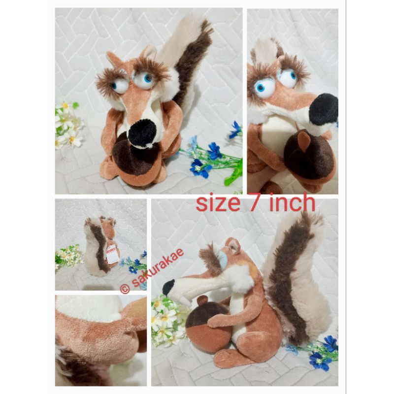 (พร้อมส่ง) ตุ๊กตาสัตว์ ไอซ์ เอจ ​​Ice Age เจาะยุคน้ำแข็งมหัศจรรย์ โล๊ะช็อป/ มือสอง งานลิขสิทธิ์แท้