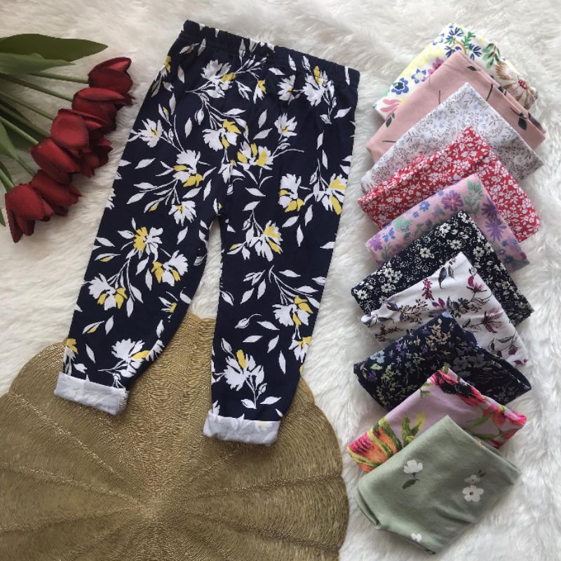 เลกกิ้งเด็กคละรวมลายดอกไม้ เซต 10 ชิ้น แถมฟรี 1 ชิ้น สำหรับลูกสาว **ลายมีมากกว่าในรูป** baby pants