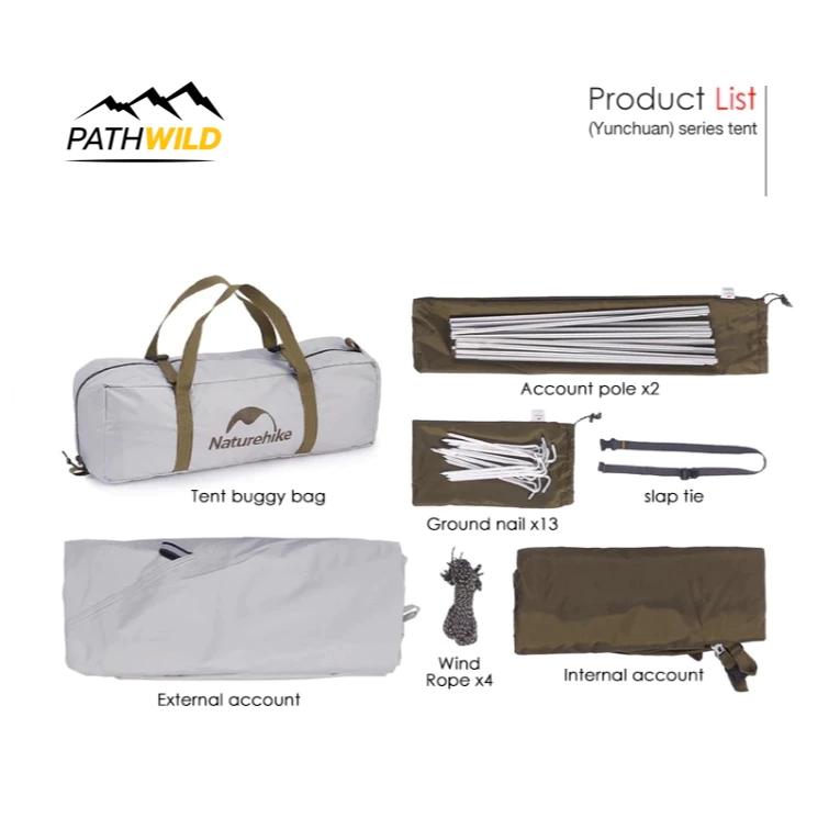 NATUREHIKE CNK2300ZP024 Ultralight Tent 2P/3P thumbnail 5