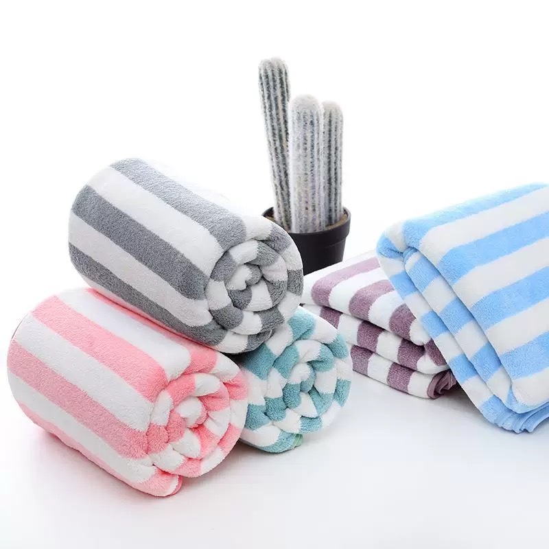 ผ้าขนหนู ผ้าเช็ดตัว ผืนใหญ่ สีพาสเทล ขนาด 70x140 ซม นุ่มสบาย ไม่บาดผิว