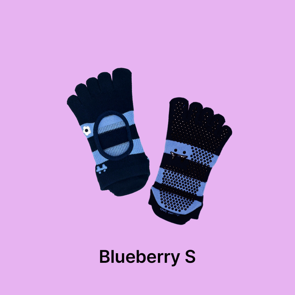 Thumb Toe Blueberry S ถุงเท้าพิลาทิส นำเข้าจากเกาหลี