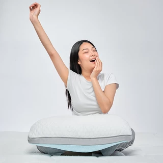 [Free ไส้หมอนรีฟิล] Ergotrend รุ่นSOFTPLUS gen2 หมอนเย็นเมมโมรี่โฟม ปรับสูง.ต่ำ.นุ่ม.เย็นได้