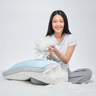[Free ไส้หมอนรีฟิล] Ergotrend รุ่นSOFTPLUS gen2 หมอนเย็นเมมโมรี่โฟม ปรับสูง.ต่ำ.นุ่ม.เย็นได้