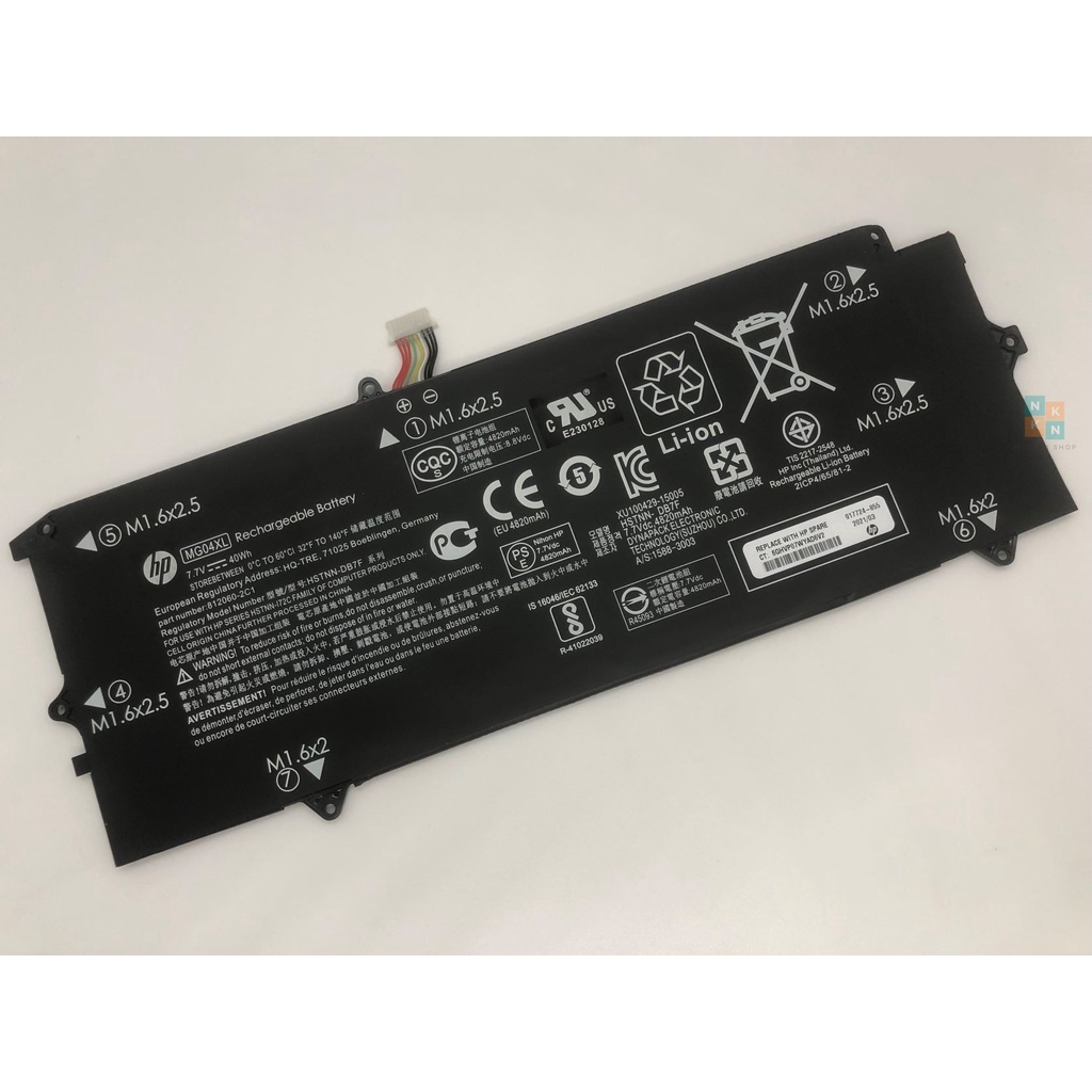 แบตเตอรี่ของแท้ MG04XL (7.7V 40Wh 4820mAh) Laptop Battery Original Hp Elite X2 1012 G1 Series MG04 .