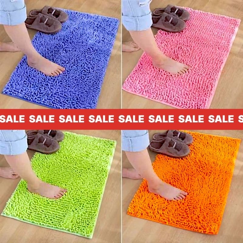 พรมเช็ดเท้าตัวหนอน ดักฝุ่น/ทราย ขนาด40×60cm.รุ่นบาง ซับน้ำดีเยี่ยม พรมแต่งห้อง พรมเช็ดห้องน้ำ พรมปูพื้น พรมห้องนอน