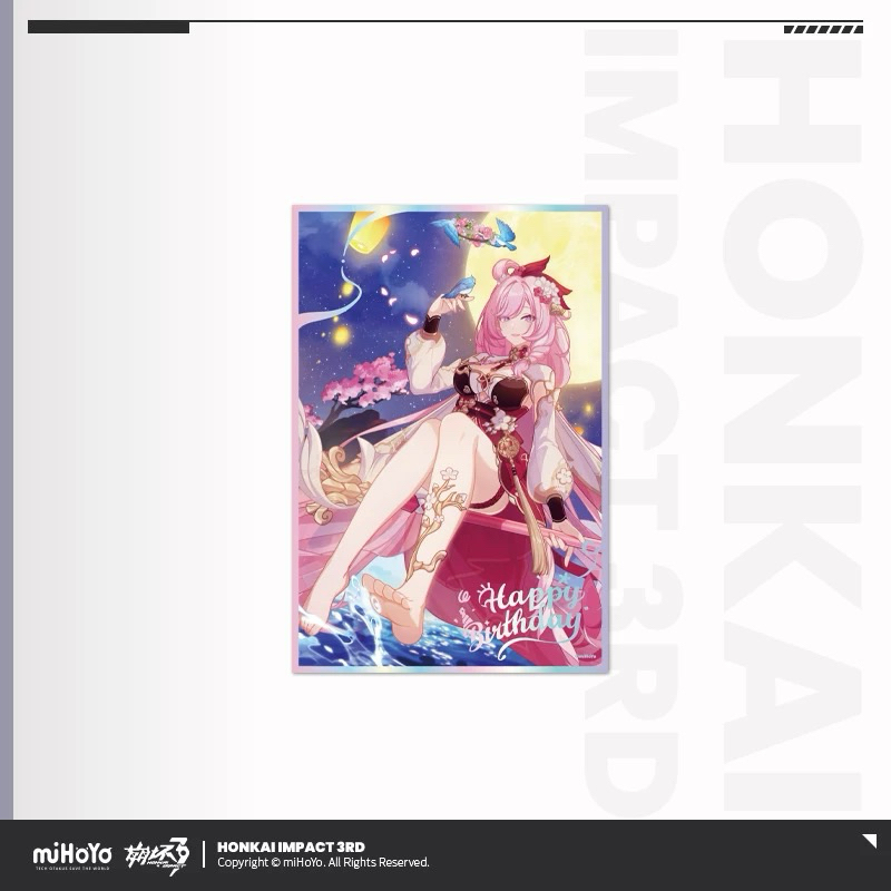 [พรีรอ20-30วัน] Official แท้ 21cm Elysia shikishi Honkai impact Mihoyo