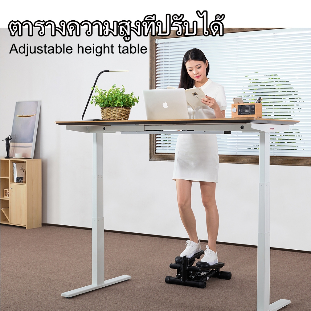 140cm and 120cm long Automatic adjustable height table working standing desk โต๊ะทํางานที่ปรับความสูงได้โต๊ะเกม
