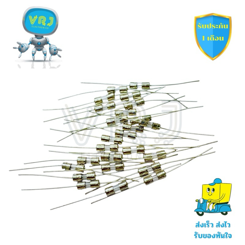 Fuse ฟิวส์แก้วห่างหนู (แพ็ค10ตัว)ขนาด3.6*10mm 250V-1~10A มีของพร้อมส่งในไทย