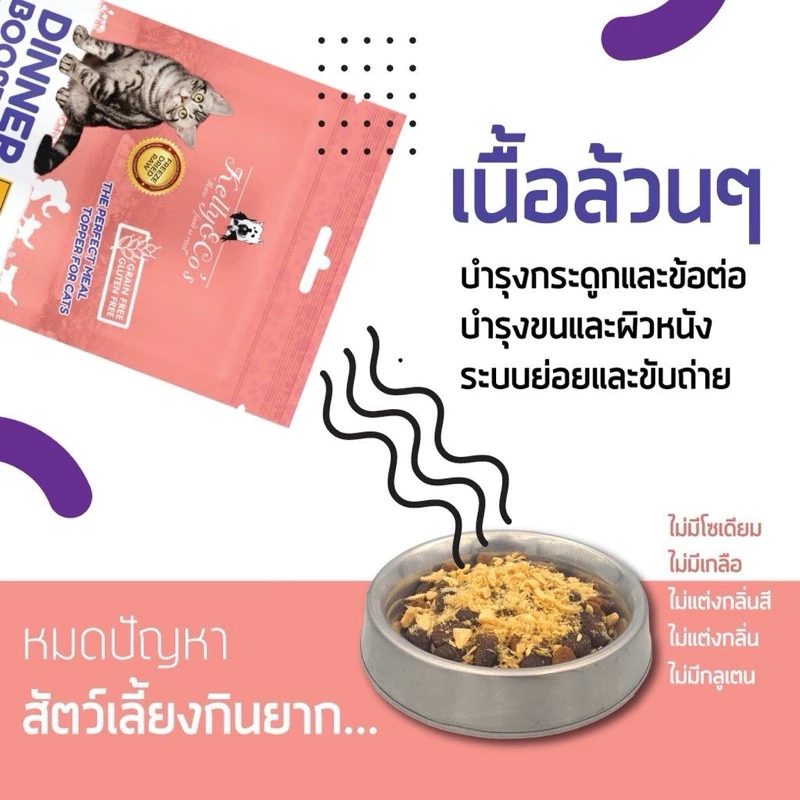 Kelly & Co s Booster ผงโรยอาหารแมว ฟรีซดราย 50g thumbnail 8
