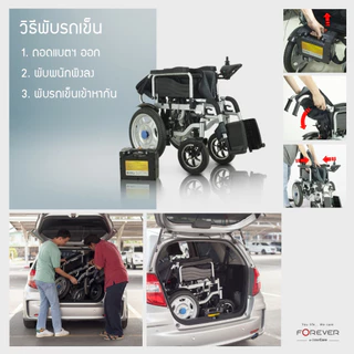 [รับประกัน 3ปี] FOREVER รุ่น Elite Silver รถวีลแชร์ไฟฟ้า 3 ระบบ รถเข็นไฟฟ้า เบรกไฟฟ้า วีลแชร์คนแก่