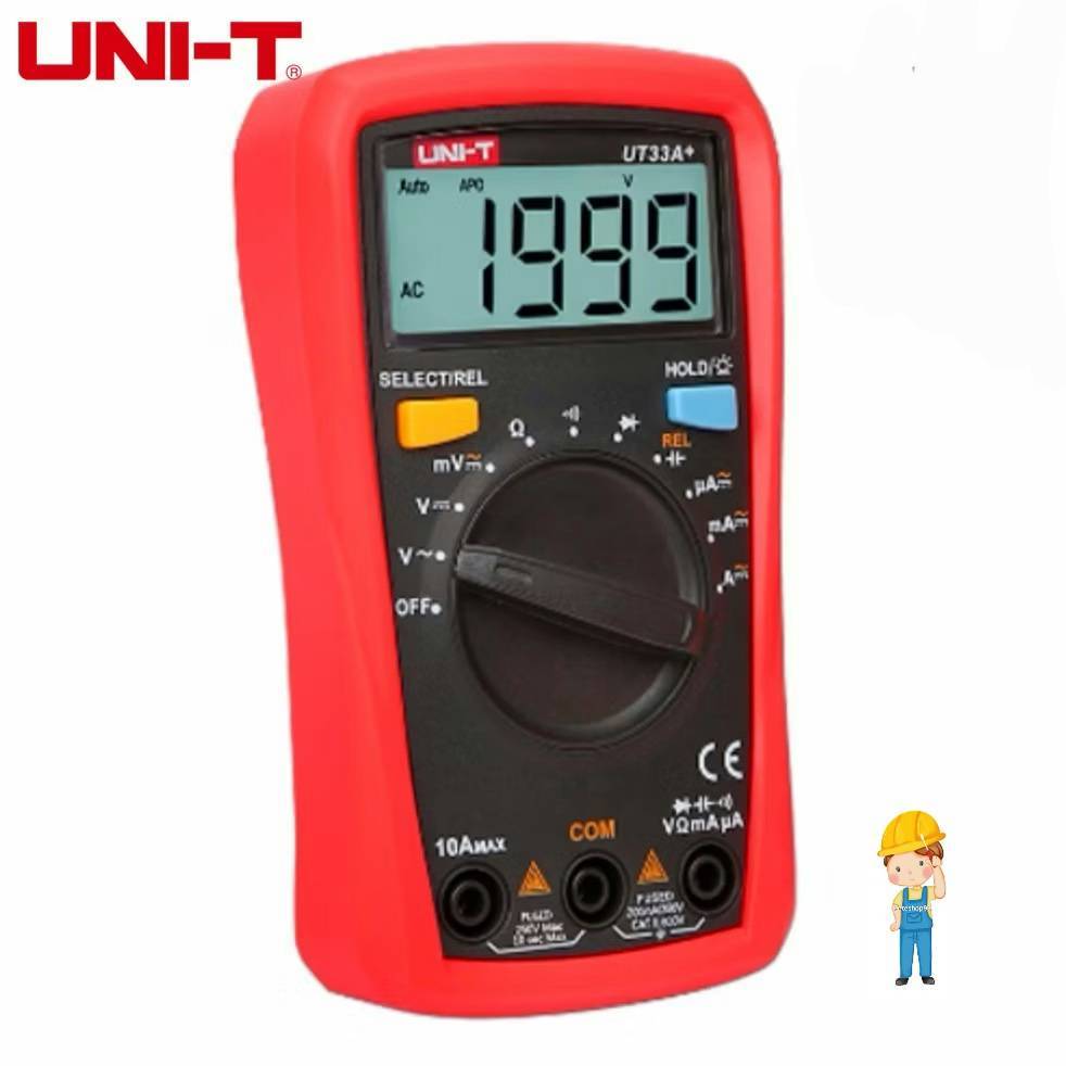 UNI-T 33A+ มัลติมิเตอร์ ดิจิตอล วัดไฟ AC DC คาปา มิเตอร์ โอห์ม Multimeter UT33A+
