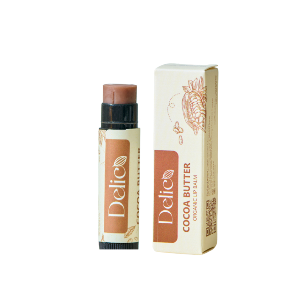Delico Cocoa Butter Organic Lip Balm (5g) เดลิโก้ ลิปบาล์มออร์แกนิคโกโก้บัตเตอร์