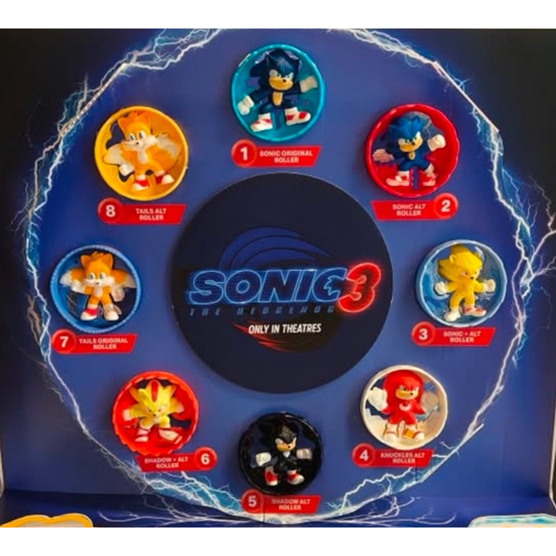 Sonic 3 ชุดHappy Meal Set สินค้าไทยแท้จากร้าน McDonald’s รีบสะสมให้ครบทุกแบบ พร้อมส่ง