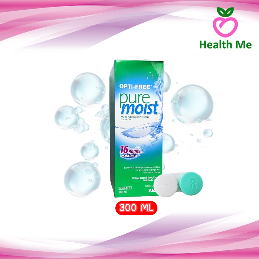 น้ำยาล้างคอนแทค Alcon Opti Free Pure Moist 2ขนาด 90/300 ml น้ำยาล้างคอนแทคเลนส์ พร้อมตลับใส่คอนแทคเลนส์ - รูปที่ 2