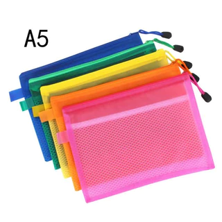 ✅(ถูกที่สุด พร้อมส่ง) แฟ้มพลาสติก ซองพลาสติก กระเป๋ากันน้ำ A5 กันน้ำ ใส่เอกสารมีชั้นผ้าตาข่ายแบ่ง