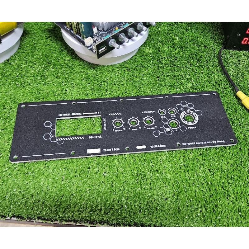 แผ่นเพลท ZK-1002t ตรงรุ่น เช็คแบตดิจิตอล สีดำด้าน