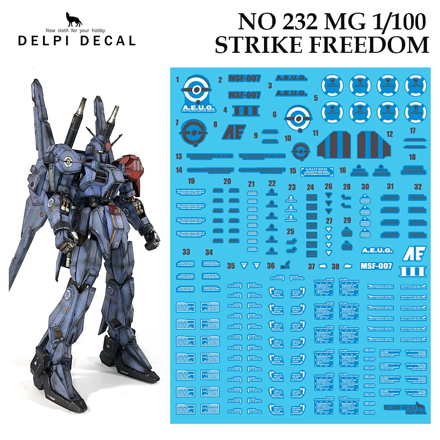 ดีคอลน้ำ [DELPI] 232 RE/100 GUNDAM MK III GUNDAM WATER SLIDE DECAL