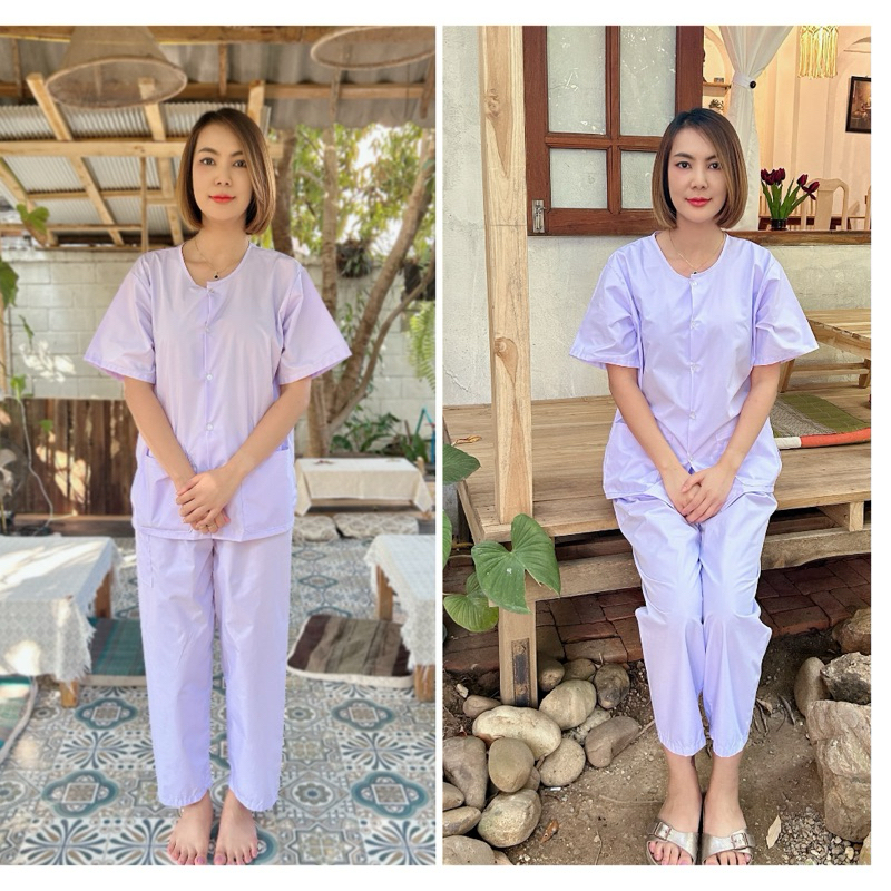 ชุดปฏิบัติธรรม ชุดขาว ได้ทั้งเสื้อและกางเกง