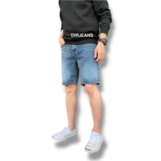 JEANSEXPRESS Short's Jeans กางเกงยีนส์ขาสั้นชาย ทรงเหนือเข่า สีบลูยีนส์ฟอก เป้าซิป Size 28-38 รับชำระปลายทาง