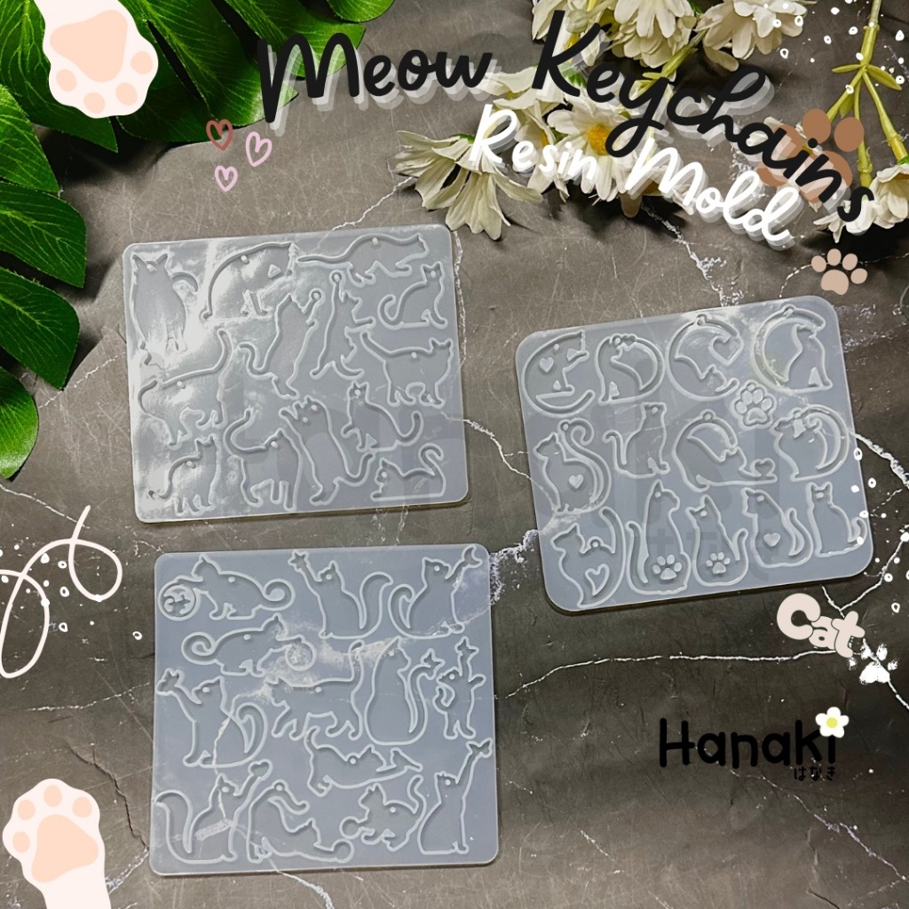 【พร้อมส่งจากไทย 】🐱แม่พิมพ์จี้น้องแมว 🐈มี3แบบ สำหรับทำพวงกุญแจ