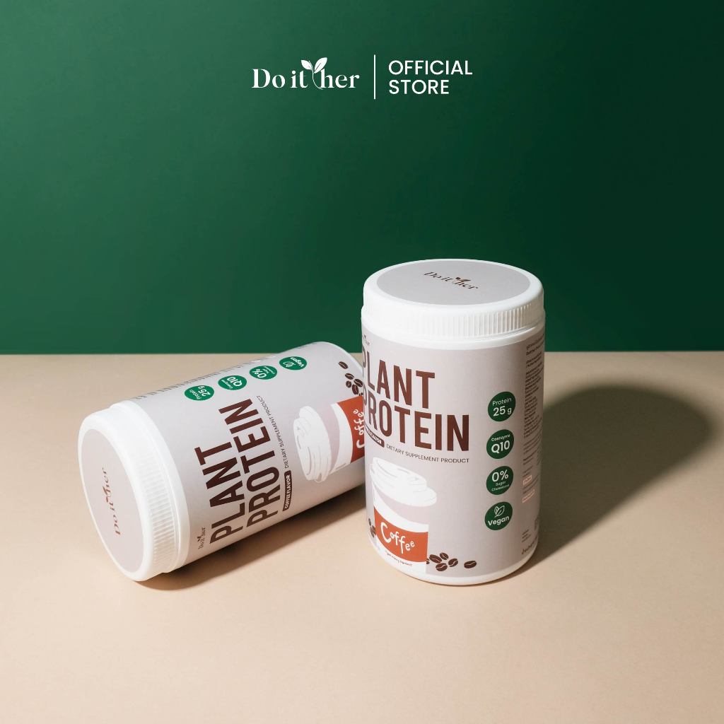Do it her Plant Protein โปรตีนพืช รสกาแฟ 2 กระปุก