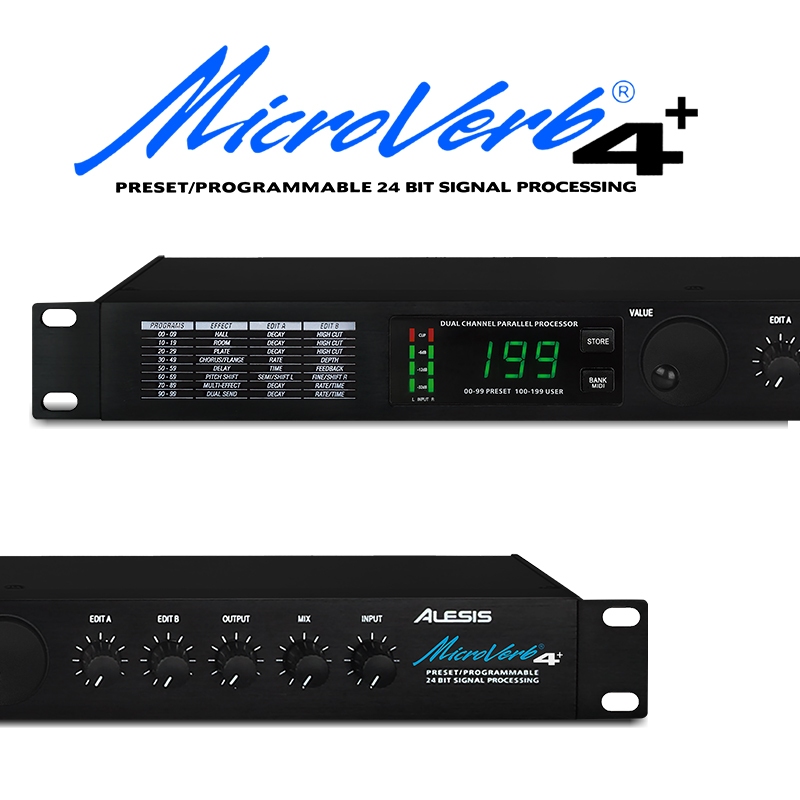 ALesis Microverb4 / Microverb4 + โปรเซสเซอร์เอฟเฟกต์ดิจิตอล DSP แบบ Dual Channel, โปรเซสเซอร์เอฟเฟกต์ดิจิตอล KTV Stage
