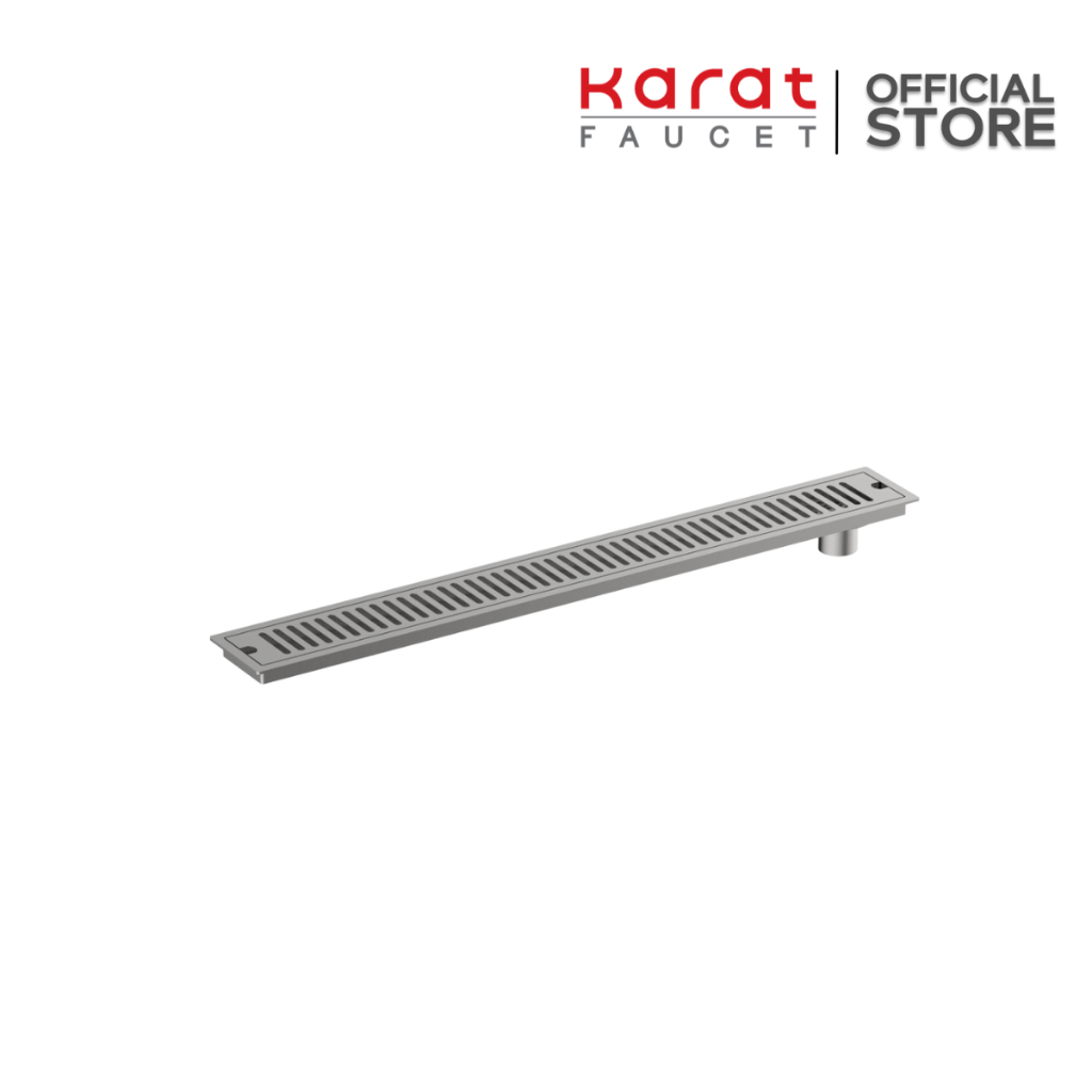 Karat ตะแกรงระบายน้ำทิ้งแบบเหลี่ยม พร้อมตุ้มถ่วงเปิด-ปิด น้ำ ต่อท่อ PVC ขนาด Ø 2-2.5 นิ้ว KA-29-832-WT