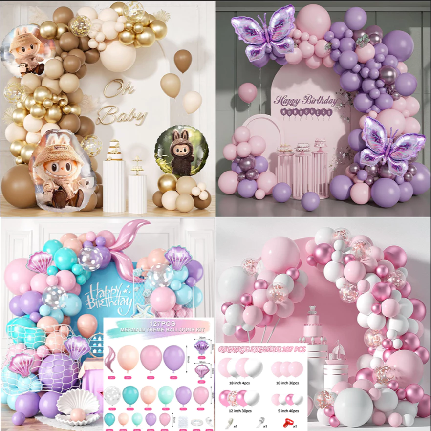 (🇹🇭พร้อมส่ง) ชุดลูกโป่ง เซ็ตลูกโป่ง ลูกโป่ง พร้อมอุปกรณ์ มีหลายแบบให้เลือก วันเกิด วันครอบครัว ปาร์ตี้ ส่งไว