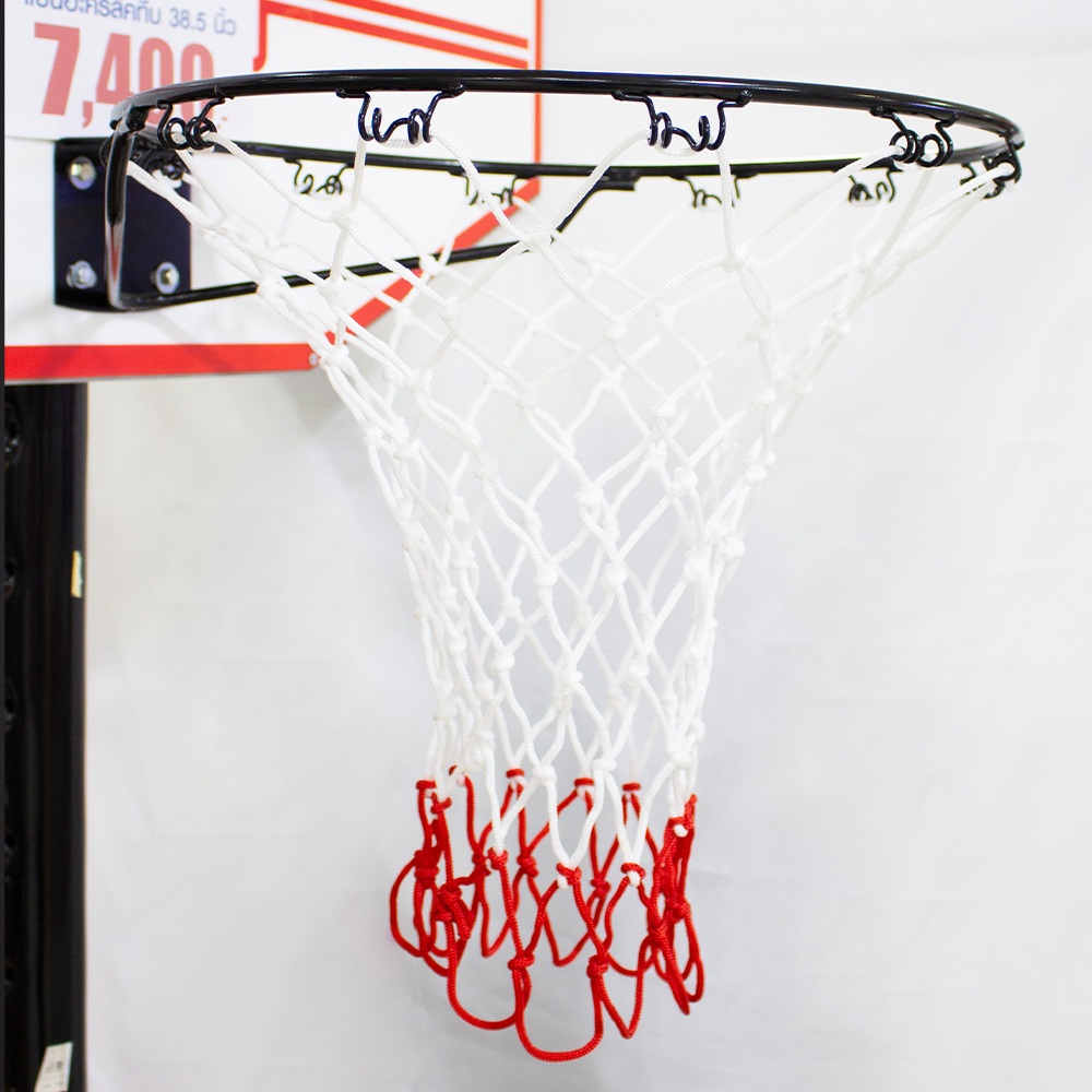 ตาข่ายห่วงบาสเก็ตบอล เส้นเดี่ยว (แพ็คคู่) รหัส 56410