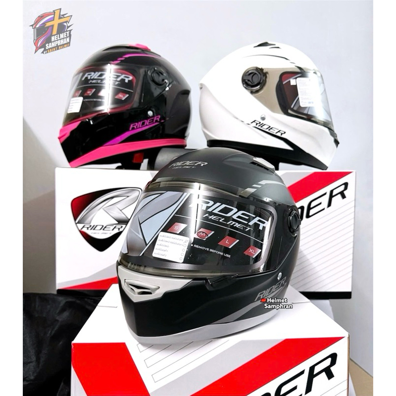 หมวกกันน็อค Rider helmet ทรงเล็ก น้ำหนักเบา นวมถอดซักได้