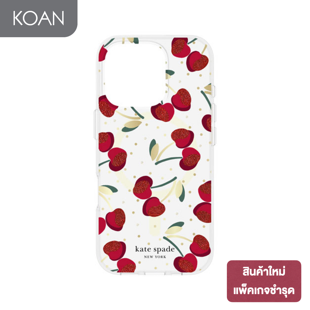 เคสมือถือ KATE SPADE Prints M@g for IP 16 Pro Max - Cherry Dot สินค้าใหม่ แพ็คเกจชำรุด